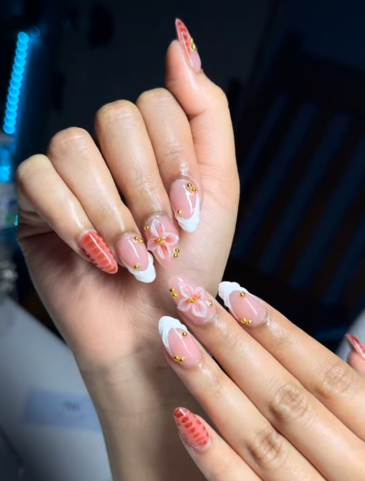 Custom nail art by Jennifer Lopez at Salon Laveau